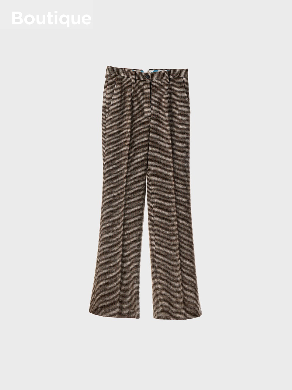 Alpaca High-Rise Flared Trousers for woman
