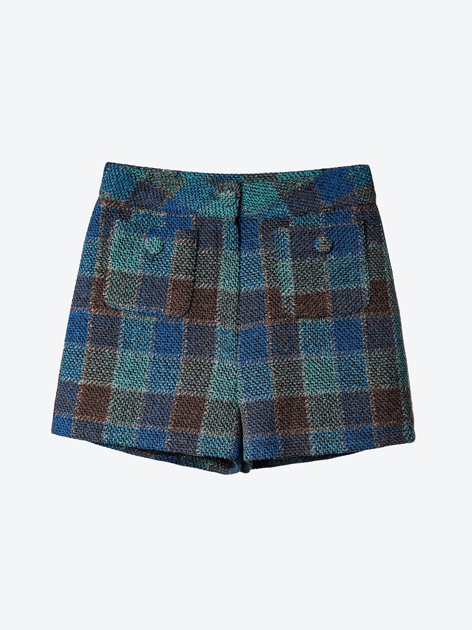 Check Tweed Shorts (blue)